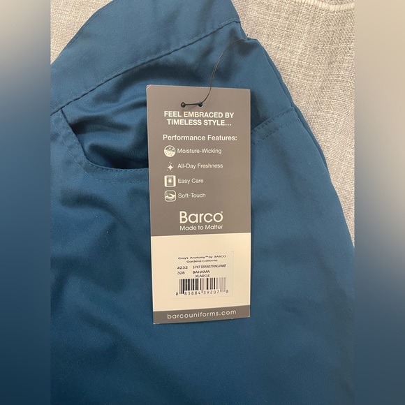 NEW Greys Anatomy Matching Scrub SET Classic Drawstring Pants & Mock Wrap Top XL - Picture 9 of 13